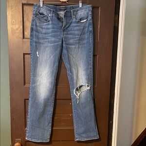 Lucky Brand Blue Straight Leg Distressed Jeans